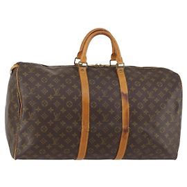 LOUIS VUITTON Borsa Boston Monogram Keepall 55 M41424 LV Auth BA5651