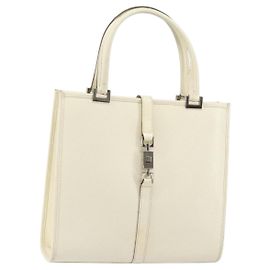 GUCCI Jackie Handtasche aus Leder in Weiß Silber 002 1065 3444 Auth ep11352