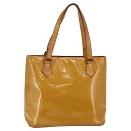 LOUIS VUITTON Borsa a Mano Houston Monogram Vernis Beige M91004 LV Auth 147674