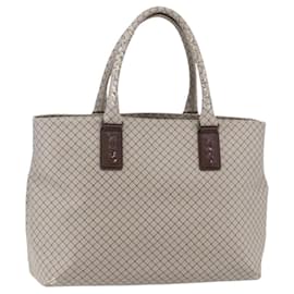 Borsa tote in PVC grigia con motivo Intrecciato di Bottega Veneta Auth ep11348 - Autre Marque
