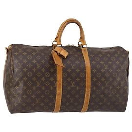 LOUIS VUITTON Monogram Keepall Bandouliere 55 Borsa Boston M41414 LV Auth 145385