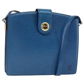 LOUIS VUITTON Epi Capuchin Shoulder Bag Blue M52345 LV Auth 149056