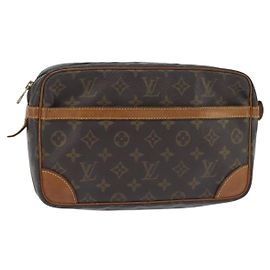 LOUIS VUITTON Pochette Compiegne 28 M51845 LV Auth BA7171