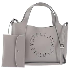 Autre Marque Stella McCartney Handtasche aus Leder 2-Wege Grau Silber Authentisch BA5955