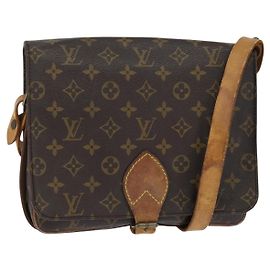LOUIS VUITTON Monogram Cartouchiere GM Shoulder Bag M51252 LV Auth BA7169