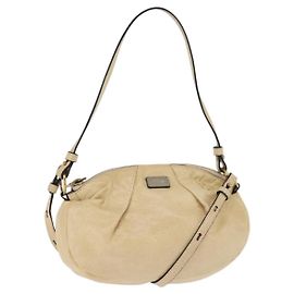 Chloé Chloe Handtasche Leder 2 in 1 Beige Gold Auth BA7370