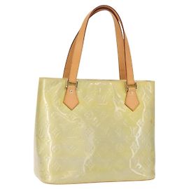 LOUIS VUITTON Bolso de Mano Monogram Vernis Houston Gris M91053 LV Auth BA7434