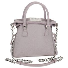 Autre Marque Borsa a spalla a catena Maison Margiela in pelle 2 in 1 viola pastello Auth 128503M