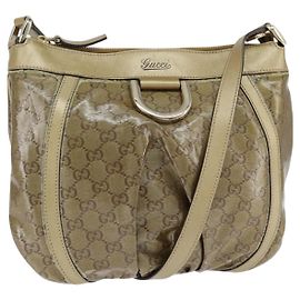 Borsa a Spalla GG Crystal Gucci Oro 203257 Auth 150404