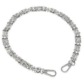 LOUIS VUITTON Chain Shoulder Strap metal 23.6"" Silver LV Auth 150796