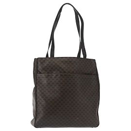 Céline Borsa tote in tela Macadam CELINE in pelle PVC nera e oro Auth 146629