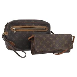 LOUIS VUITTON Borsa Clutch Monogram 2 Set LV Auth BA6919