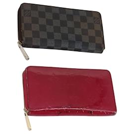 LOUIS VUITTON Zippy Geldbörse Vernis Damier Ebene 2 Set Rosa LV Auth BA6918 - Louis Vuitton