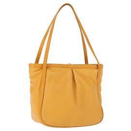 LOEWE Borsa a Mano Anagram in Pelle Gialla Auth 149588