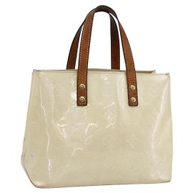 LOUIS VUITTON Borsa a Mano Monogram Vernis Reade PM Perle M91336 LV Auth gh1333