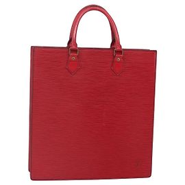 LOUIS VUITTON Epi Sac PlatPM Handtasche Rot M5274E LV Auth bs30455