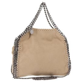 Autre Marque Bolsa Falabella Chain da Stella McCartney em poliéster Bege Prata 371223 Auth BA7041