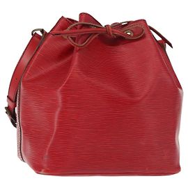 LOUIS VUITTON Borsa a Spalla Petit Noé Epi Rossa M44107 LV Auth 149384