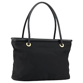 CELINE Tote Bag aus Nylon und Leder in Schwarz-Gold Auth ep11537 - Céline