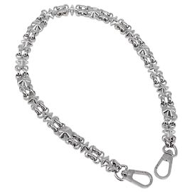 LOUIS VUITTON Cintura a Spalla in Catena Metal 23,6"" Argento LV Auth 150638