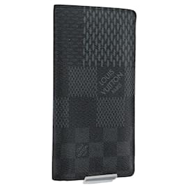 LOUIS VUITTON Carteira NM Brazza Damier Graphite N60435 Auth 146091 - Louis Vuitton