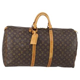 LOUIS VUITTON Bolsa Boston Monogram Keepall 55 M41424 LV Auth 148740