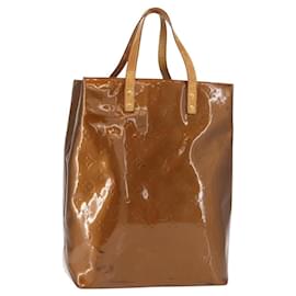 LOUIS VUITTON Monogram Vernis Reade MM Borsa a Mano Bronzo M91143 LV Auth 150433
