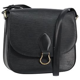 LOUIS VUITTON Epi Saint Cloud GM Schultertasche Schwarz M52192 LV Auth ep11725