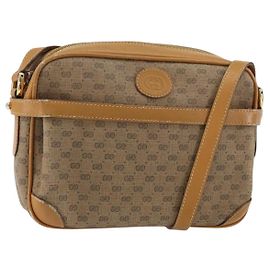 Gucci Borsa a Spalla Micro GG Supreme PVC Oro Beige 007 084 0092 Auth ep11900