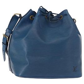 LOUIS VUITTON Borsa a Spalla Petit Noé Epi Blu M44105 LV Auth BA7654