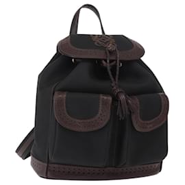 Zaino LOEWE in tela PVC nero e oro Auth 150809