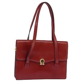 Borsa a Mano Christian Dior in Pelle Oro Rossa Auth 148235
