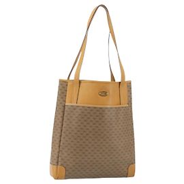 Gucci Borsa Tote Micro GG Supreme PVC Beige Oro Auth bs30935