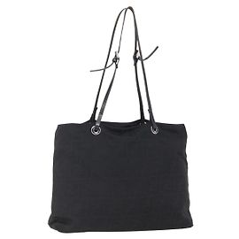 FENDI Zucca Canvas Tote Bag Schwarz Braun Auth bs31006
