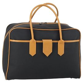 Saint Laurent Cassandra Boston Tasche aus PVC Schwarz Braun Gold Auth ep11750