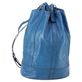 LOUIS VUITTON Borsa a Spalla Epi Randonnee GM Blu M43085 LV Auth 151856