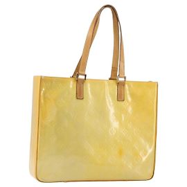 LOUIS VUITTON Borsa Tote Columbus Monogram Vernis Grigia M91028 LV Auth gh1229