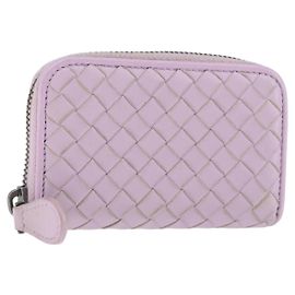 Autre Marque INTRECCIATO MÜNZBEUTEL AUS LEDER IN ROSA AUTHENTISCH am9574V