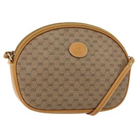 Gucci Borsa Micro GG Supreme in pelle PVC marrone e oro 007 084 0094 Auth BA7247
