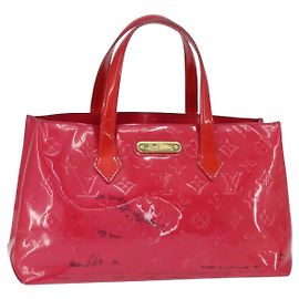 LOUIS VUITTON Borsa Wilshire Boulevard Monogram Vernis Rose Pop M93643 Auth BA7211