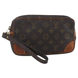 LOUIS VUITTON Clutch Marly Dragonne PM Monogram M51827 LV Auth 148700