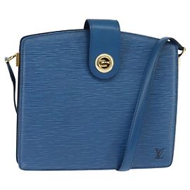 LOUIS VUITTON Borsa a Spalla Capuchin Epi Blu M52345 LV Auth bs30516