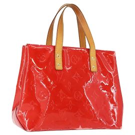 LOUIS VUITTON Monogram Vernis Reade PM Borsa a Mano Rossa M91088 LV Auth 150266