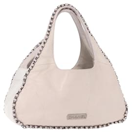 Borsa a Spalla CHANEL in Pelle Rosa Argento CC Auth 150457
