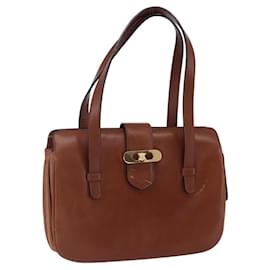 Céline Borsa a mano CELINE in pelle nera e oro Auth 152849