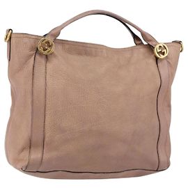 Borsa a mano in pelle rosa oro GUCCI 323675 Auth ka258