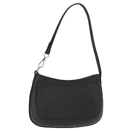 Bolso Accesorio LOEWE Cuero Negro Plata Auth yk19756
