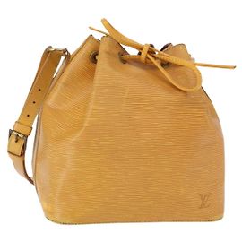 LOUIS VUITTON Epi Petit Noe Shoulder Bag Yellow M44109 LV Auth BA8332