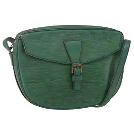 LOUIS VUITTON Borsa a Spalla Epi Jeune Fille MM Verde M52154 LV Auth ka206