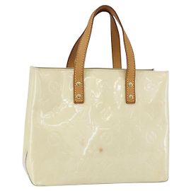 LOUIS VUITTON Monogram Vernis Reade PM Handtasche Grau M91145 LV Auth hk3182